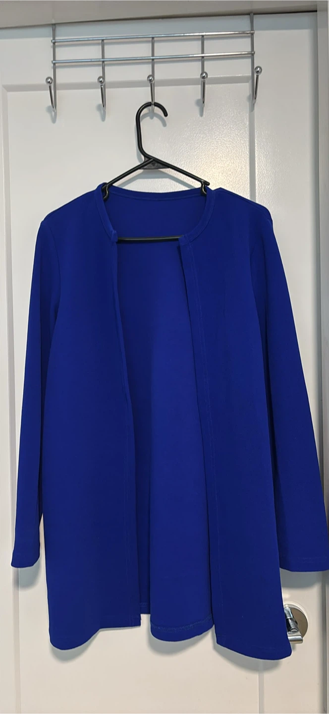 Blue Open-Front Cardigan - photo 2