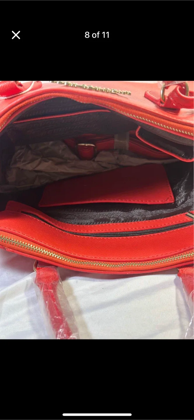 MICHAEL KORS Red Leather Satchel Handbag - photo 4