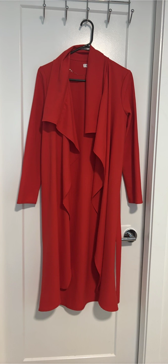 Red Waterfall Cardigan