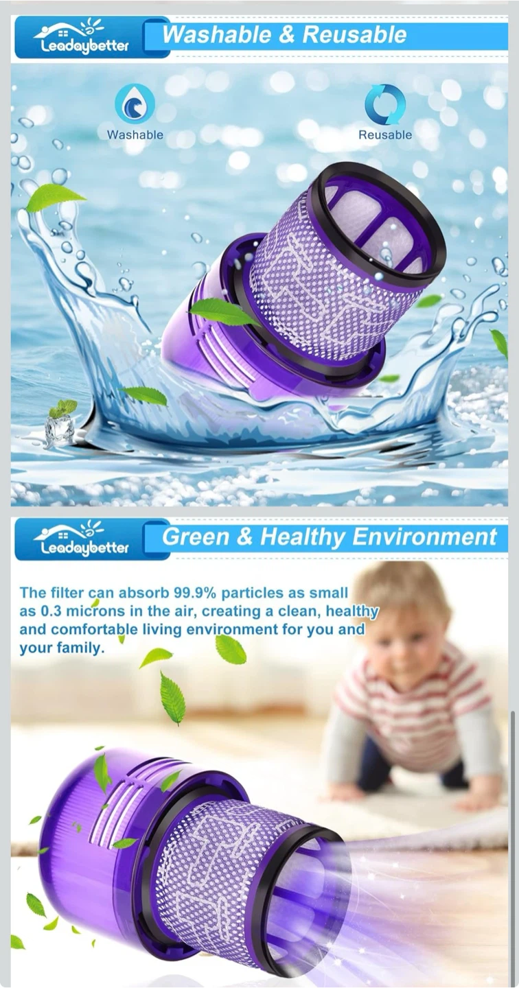 Leadybetter Purple Vacuum Filter for Dyson V11/V15 - photo 5