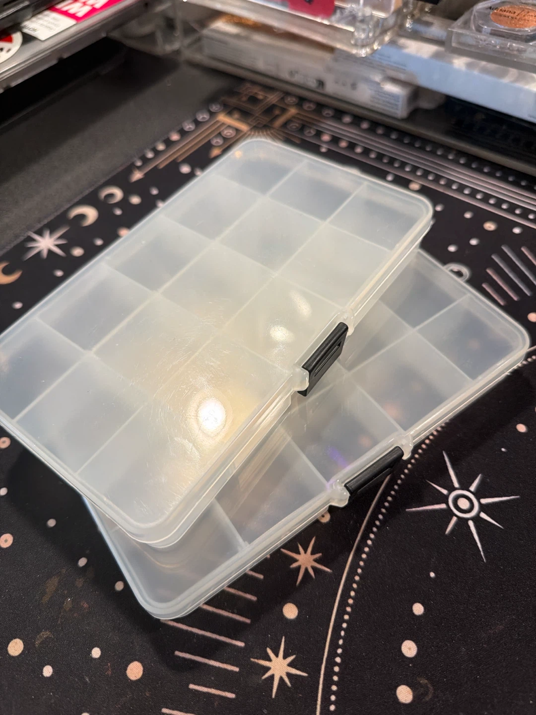 15-Compartment Plastic Storage Box (2 pieces)