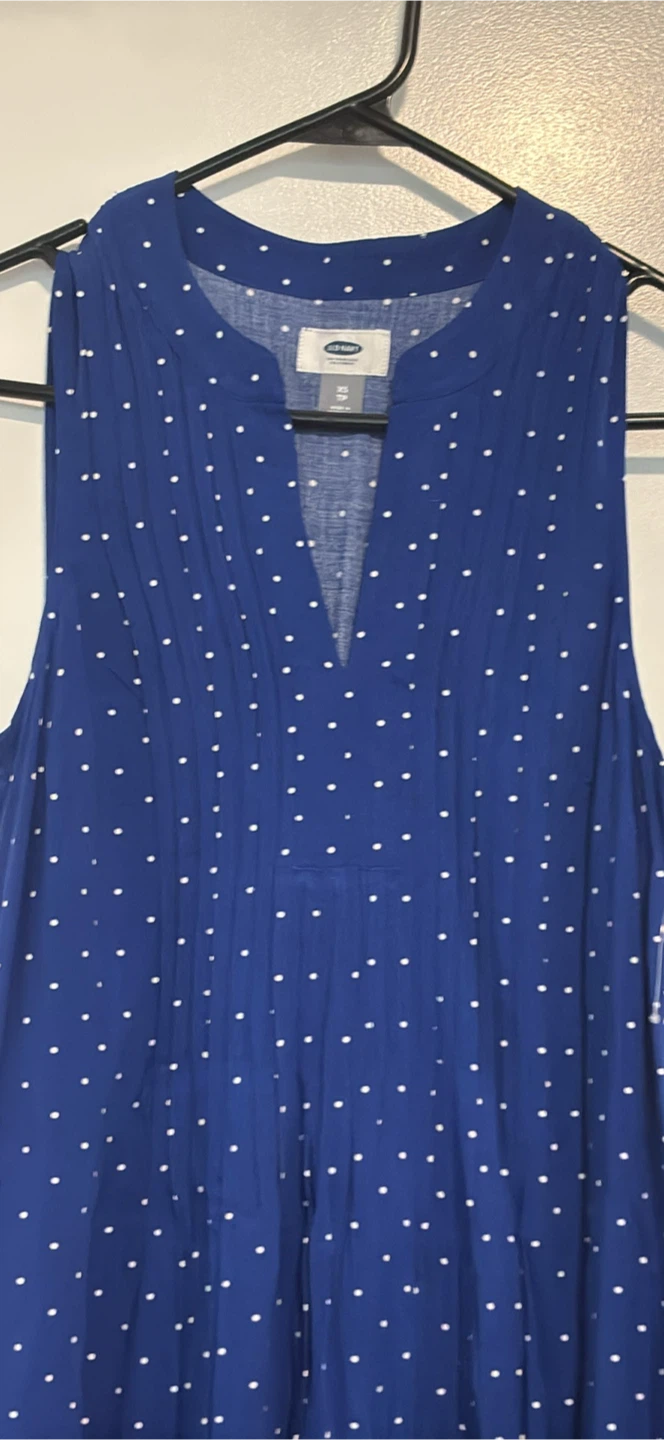 Old Navy Blue Polka Dot Sleeveless Dress - Size M - photo 2