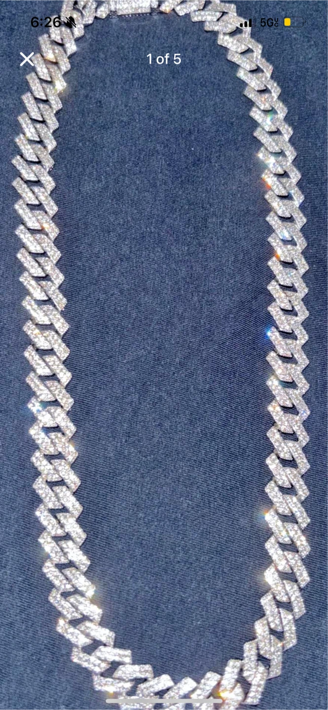 Moissanite Cuban Link Chain - photo 2