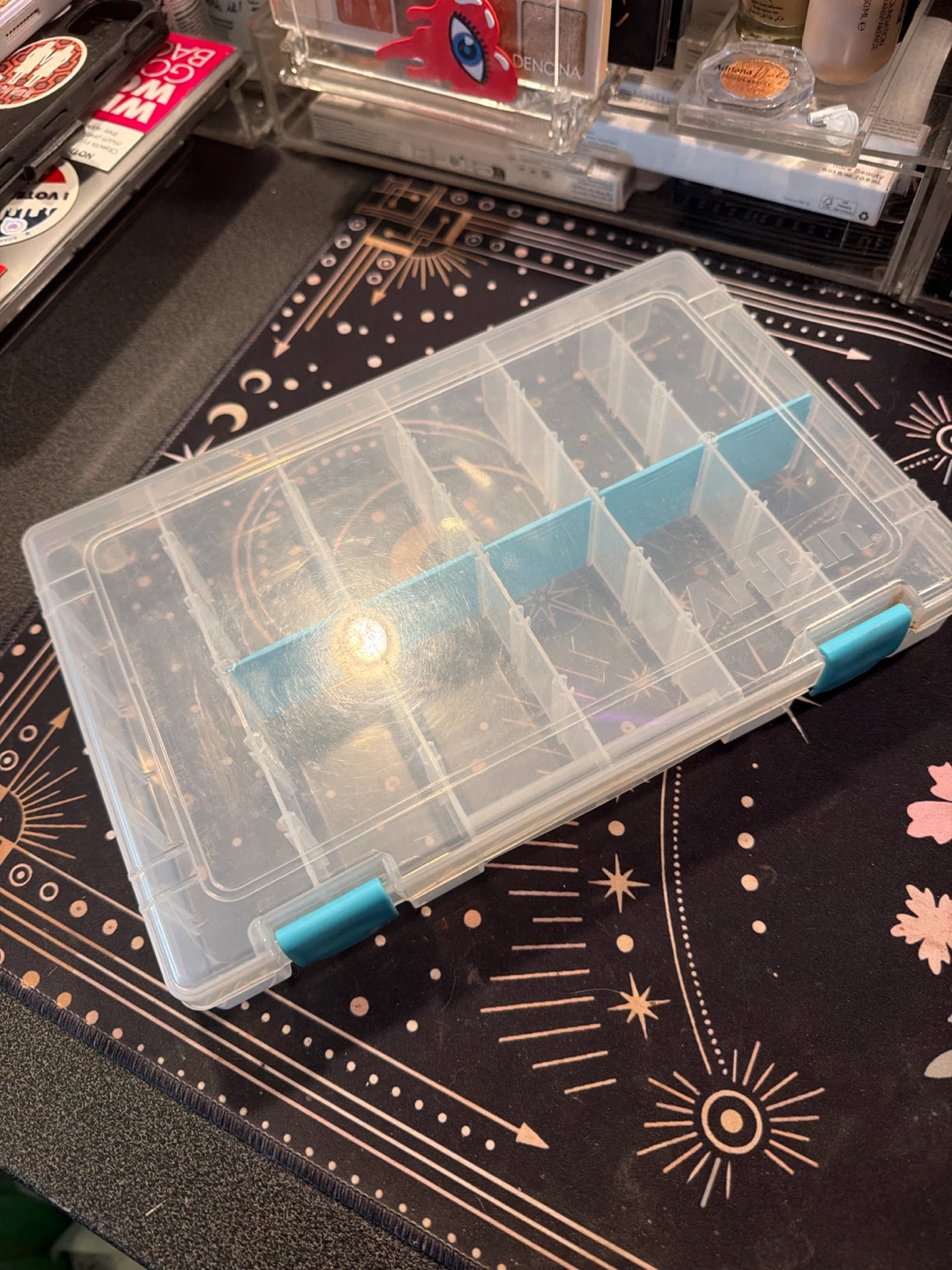 Clear Plastic Compartment Storage Box Organizer