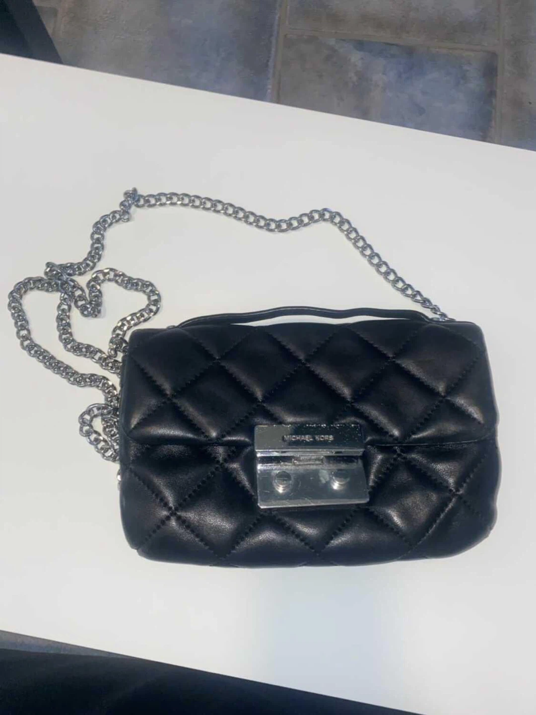 Michael Kors Sloan Quilted Messenger Bag - Black