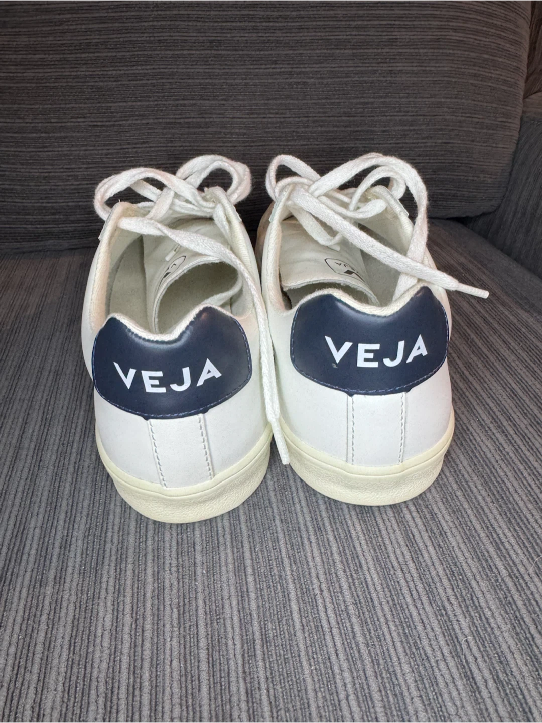 VEJA Esplar White Navy Leather Sneakers Women's US 7 EU 38 - photo 3