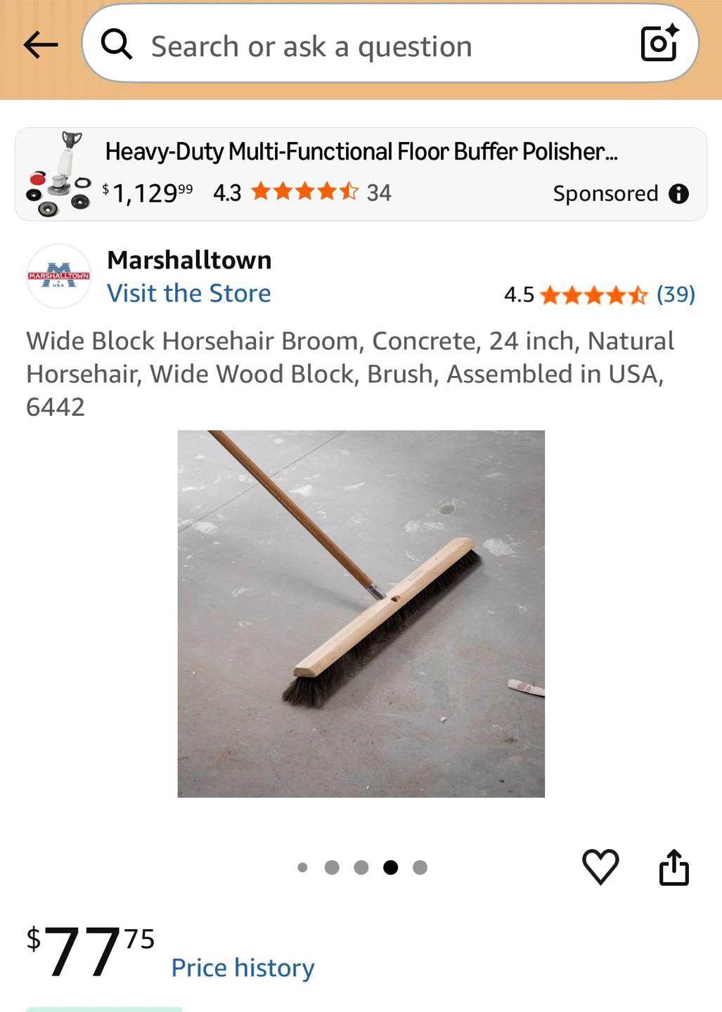 24” Contractors Horsehair Bristle Broom - photo 3