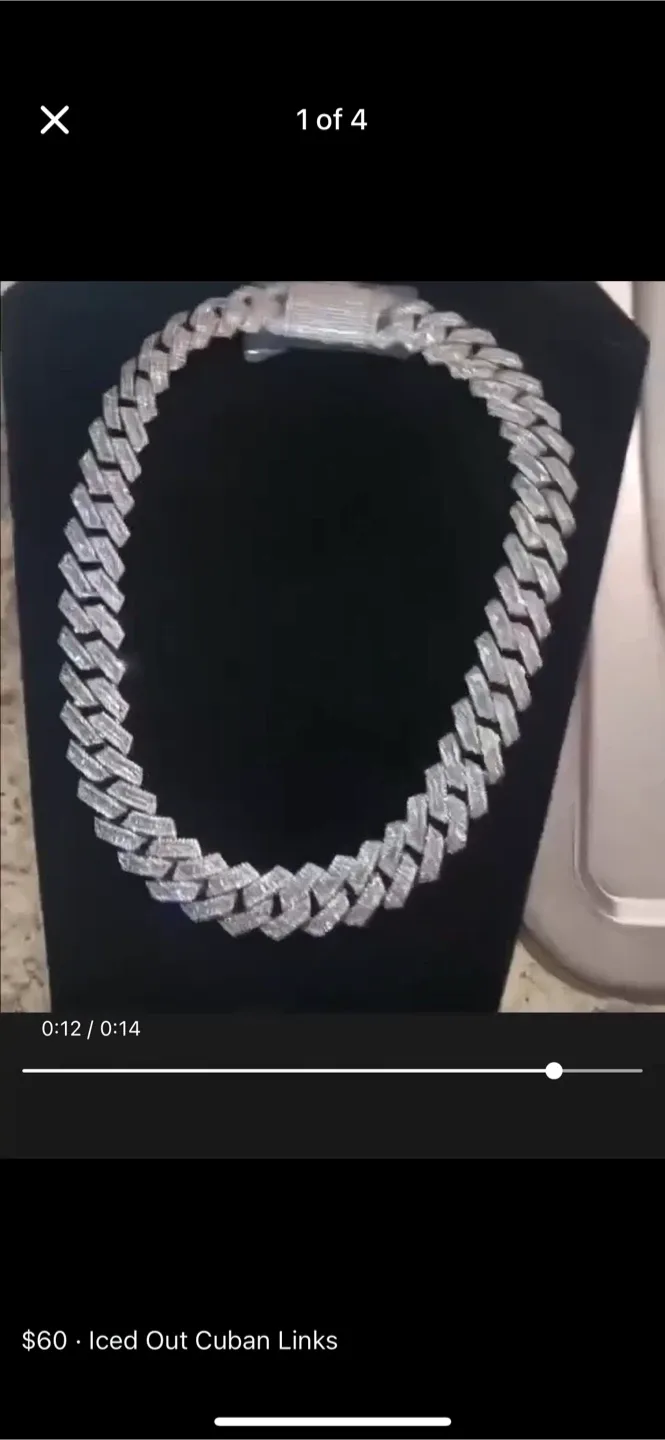 Iced Out Cuban Links Chain Necklace - photo 4