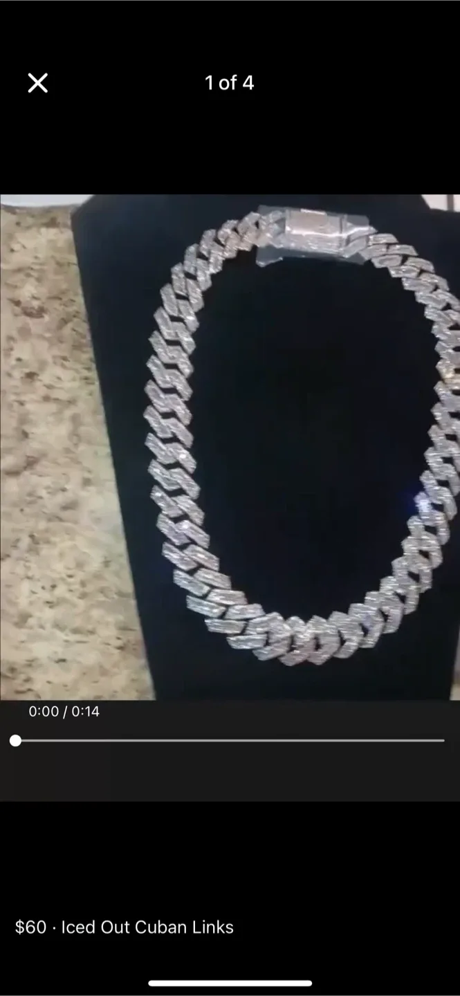 Iced Out Cuban Links Chain Necklace - photo 2