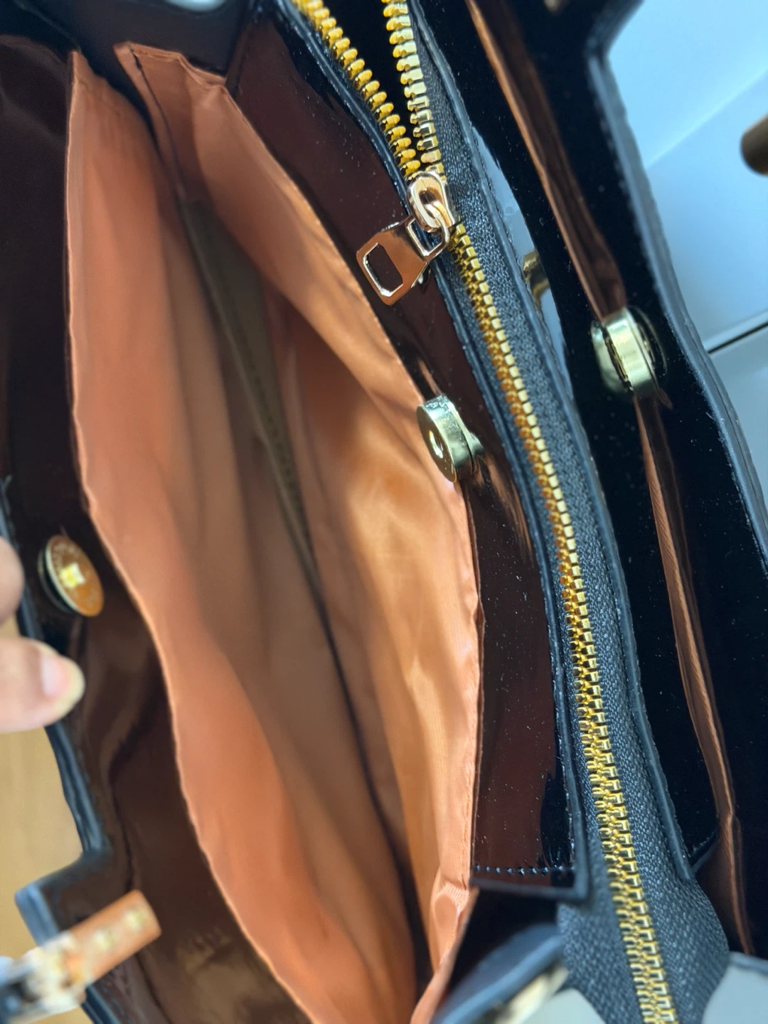 Black Embossed Handbag - photo 3