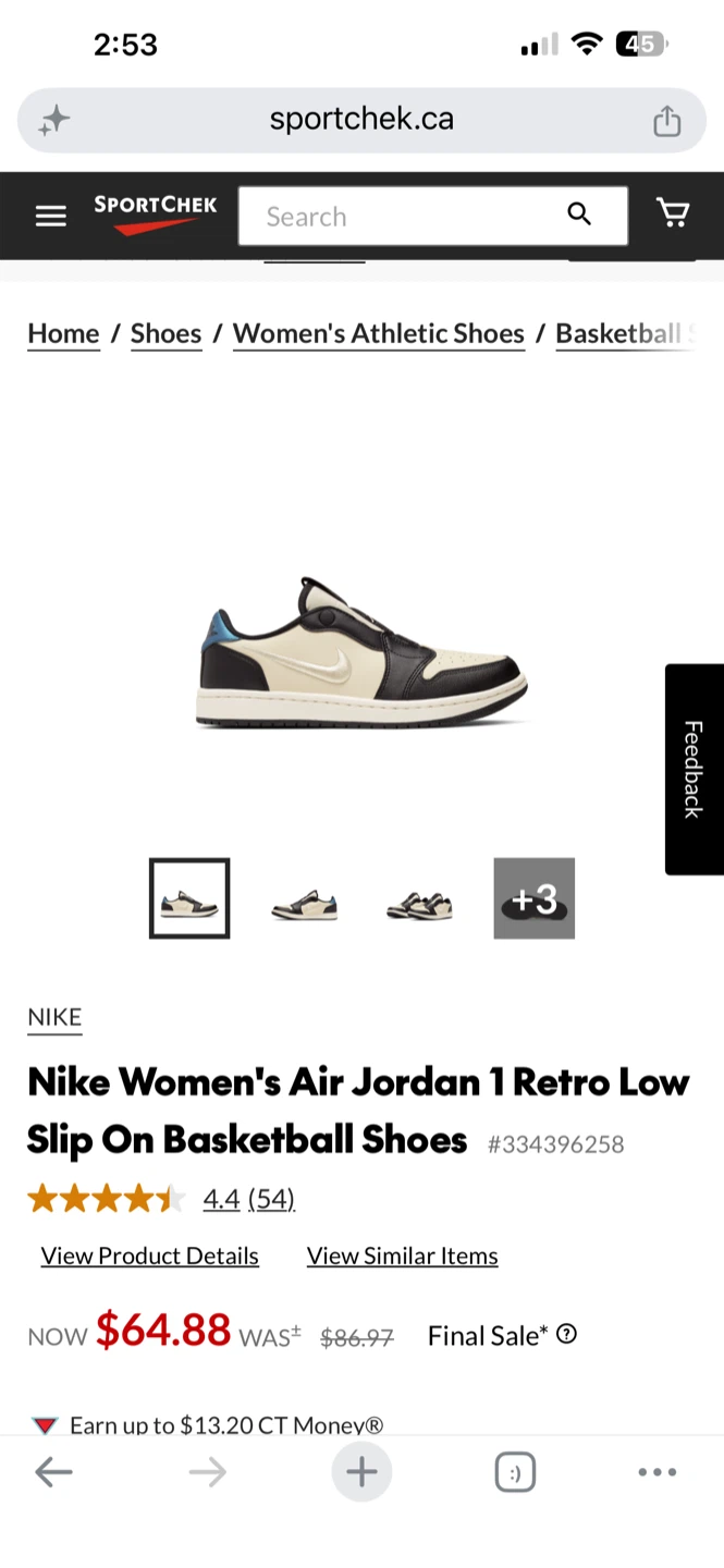 Nike Air Jordan 1 Retro Low Slip On W9.5