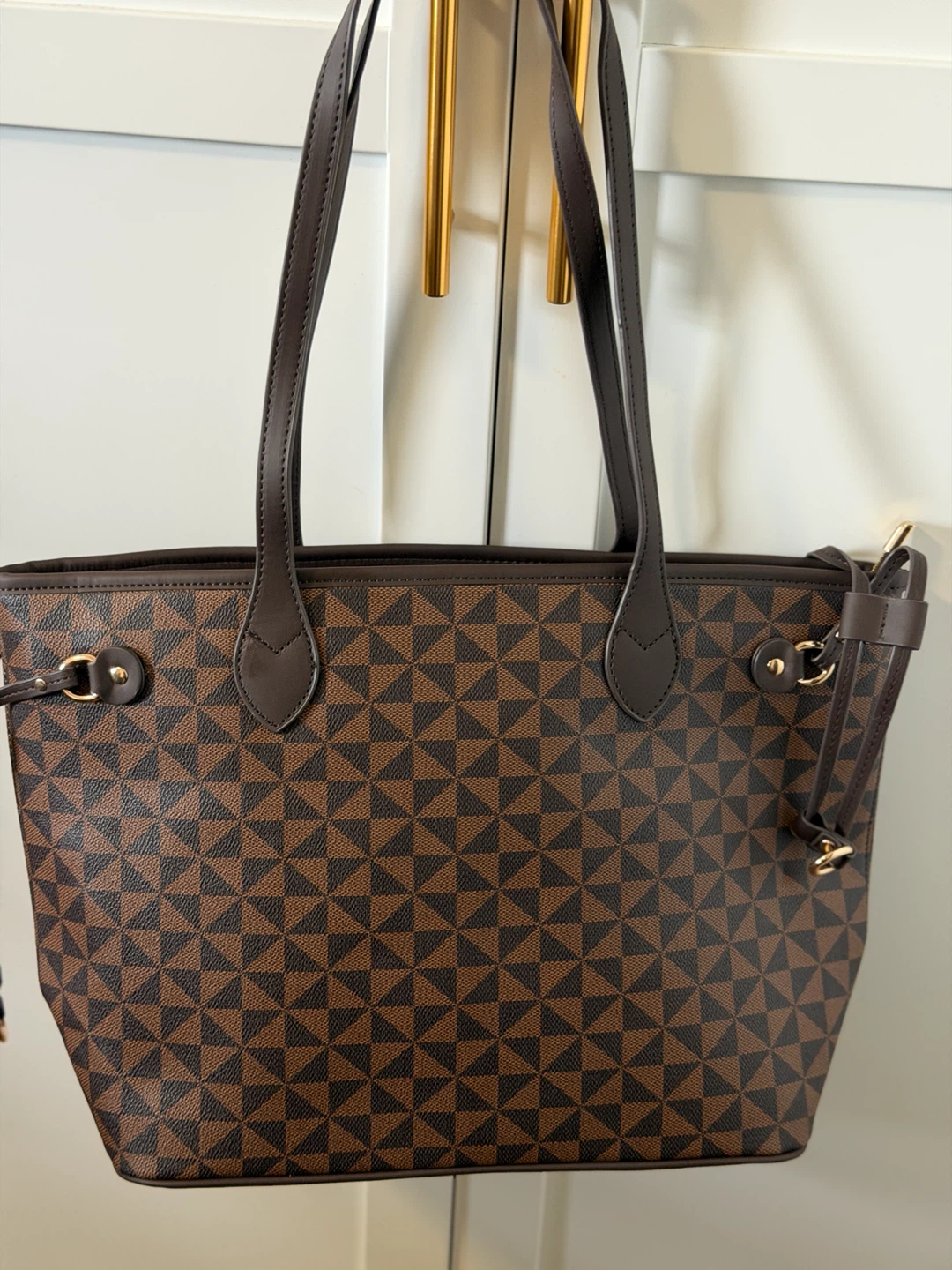 Brown Monogram Tote Bag
