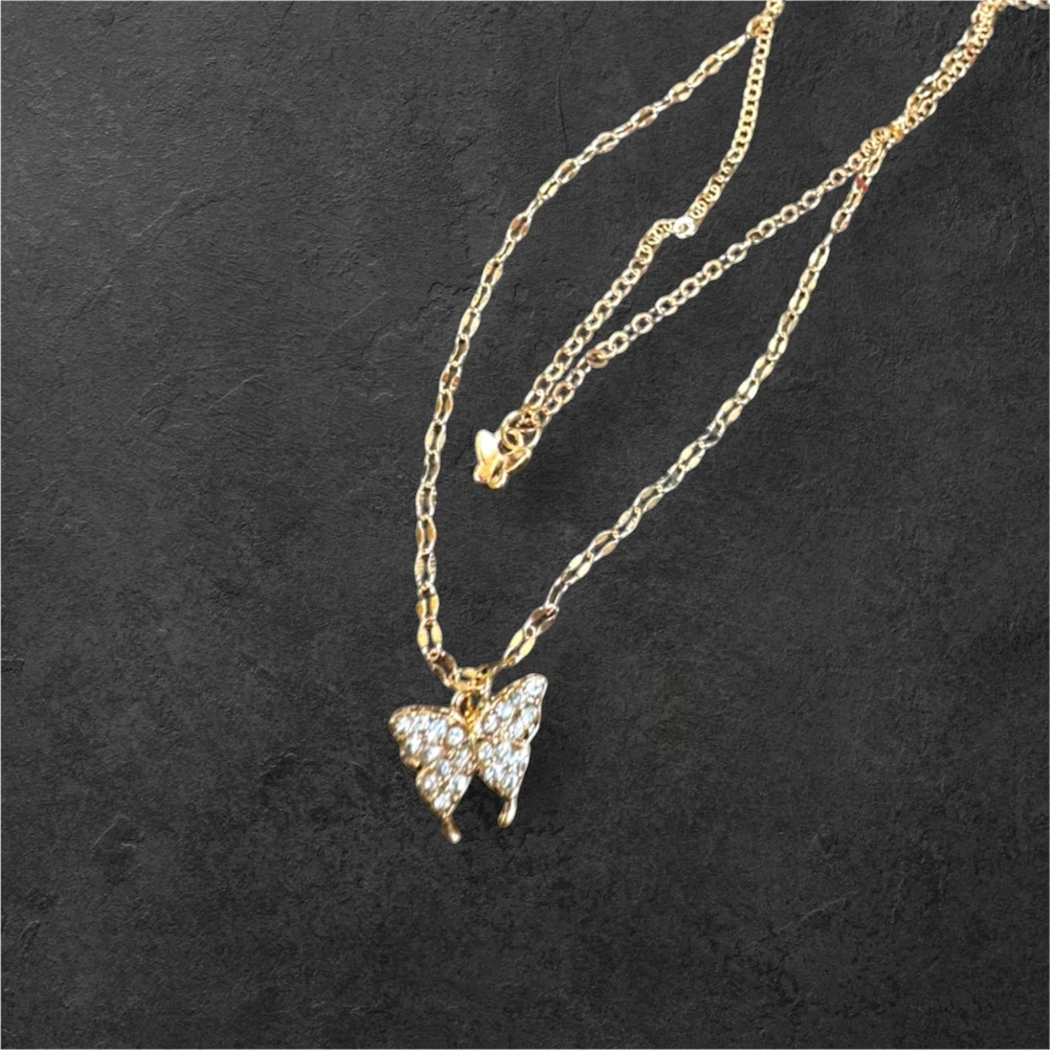New - necklace with butterfly pendant