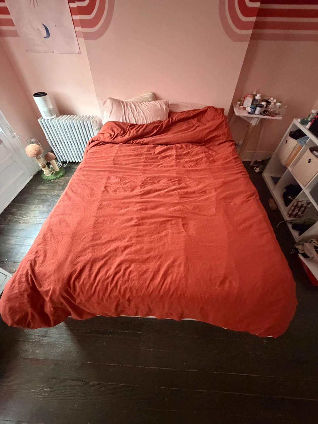 White Full Bed Frame with Drawers