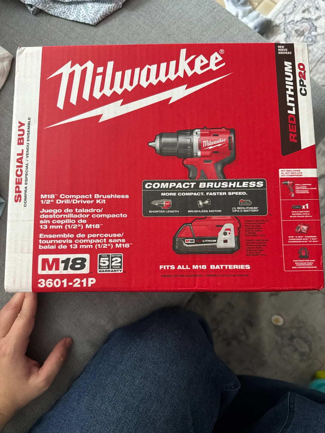 Milwaukee M18 1/2" Compact Brushless Drill/Driver Kit - photo 2