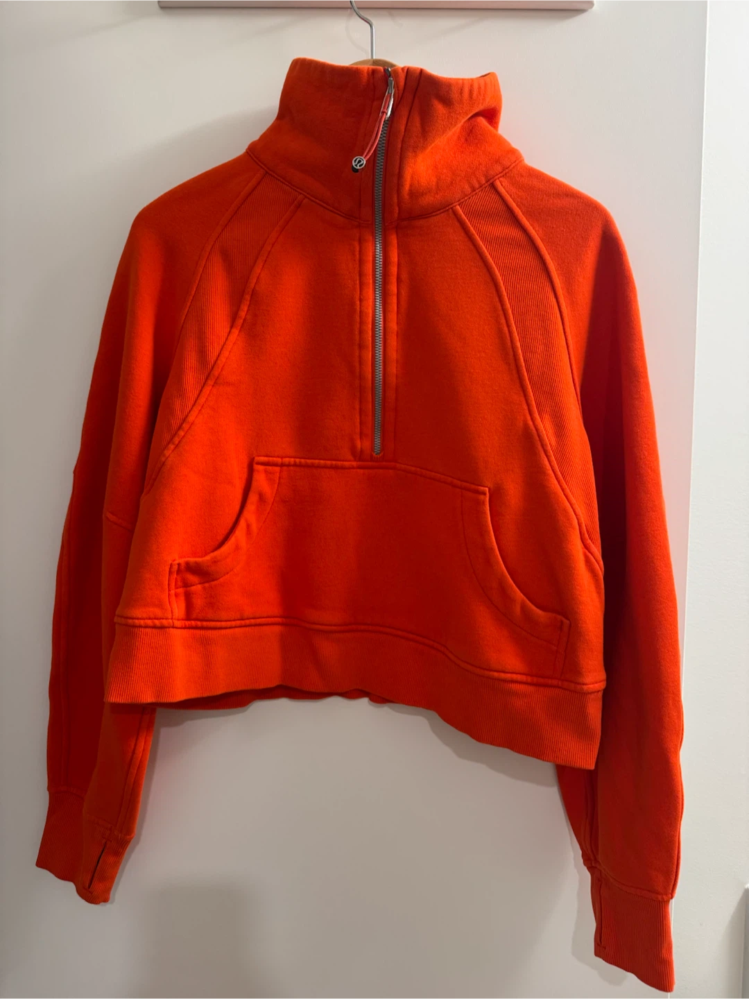 Lululemon Scuba Oversized Half Zip Hoodie Red Orange XS/S