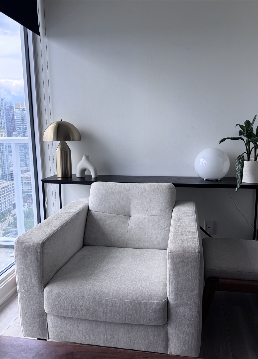 Light Ivory/Cream Armchair