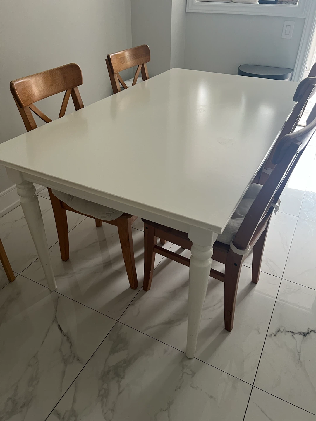 Extendable ikea table (Rosentorp table retails for $500)