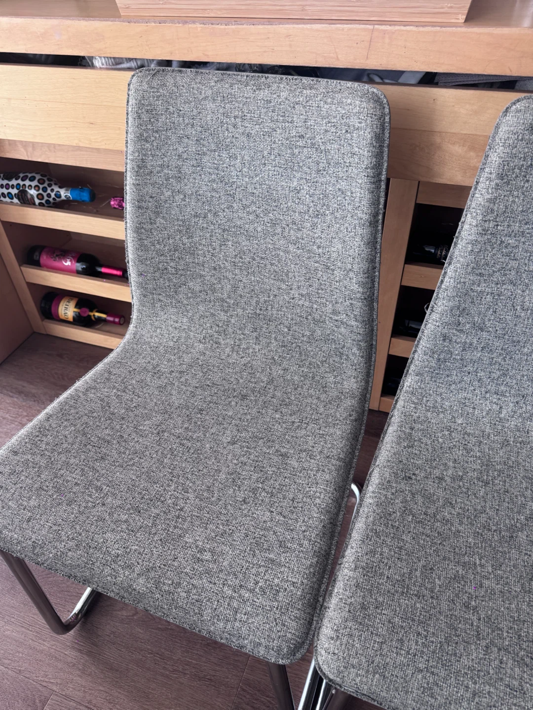 Grey Fabric Dining Chairs - Set of 2 - photo 2