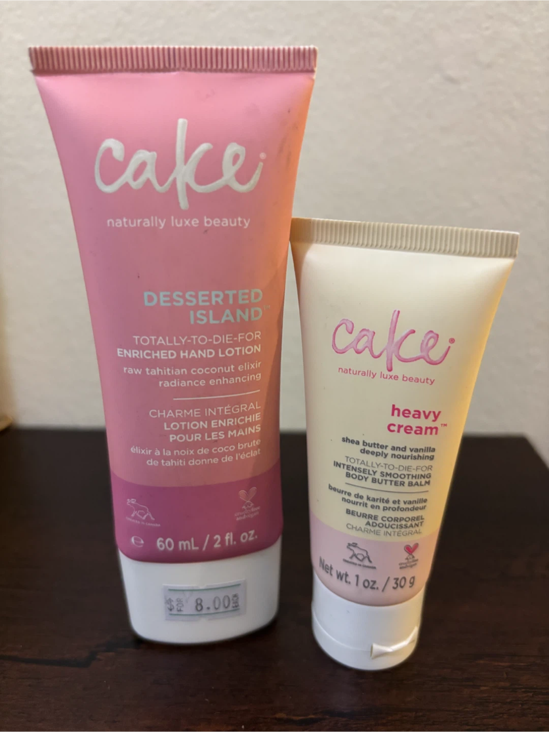 NEW-Lot of 2-Cake Beauty Hand Lotion &  Body Butter Balm