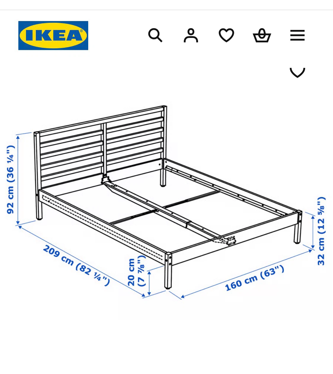 IKEA TARVA double Bed Frame & Seally mattress - photo 2
