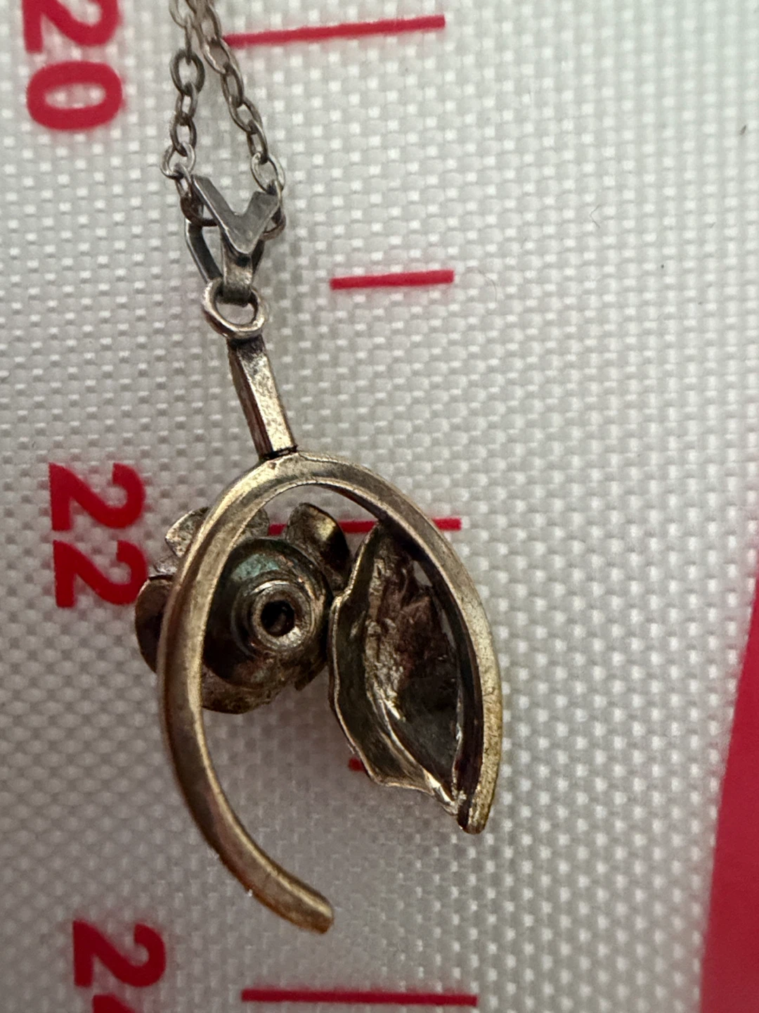 Sterling Silver Vintage Bond Boyd Rose Necklace - photo 2