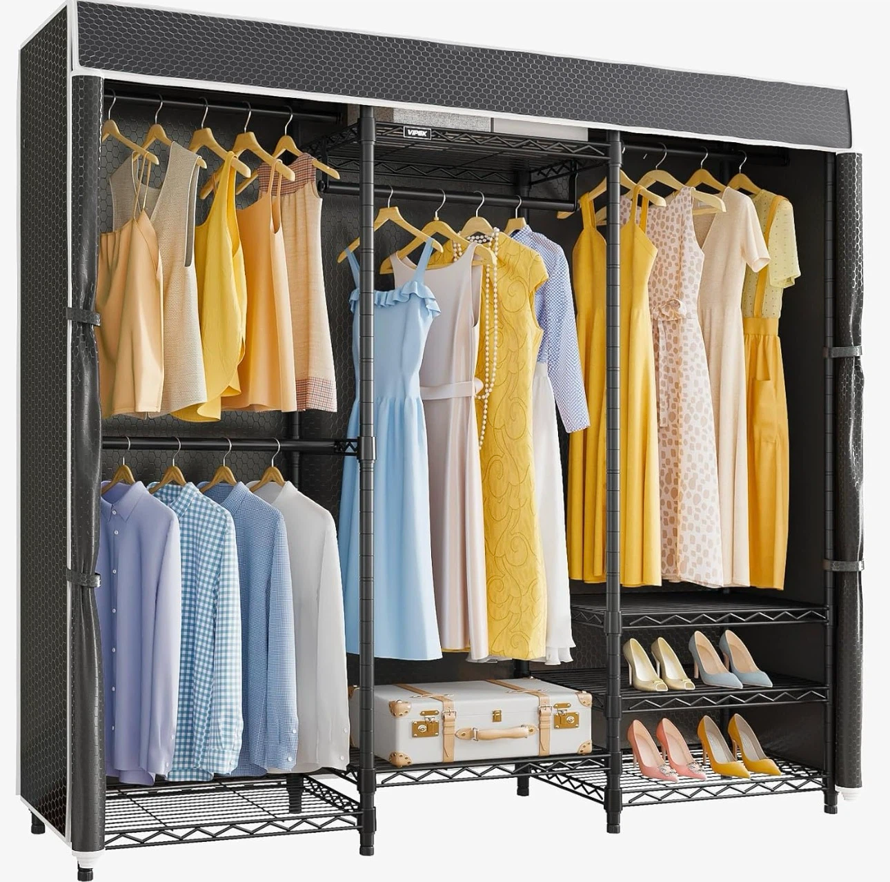 Portable Wardrobe Closet with Cover