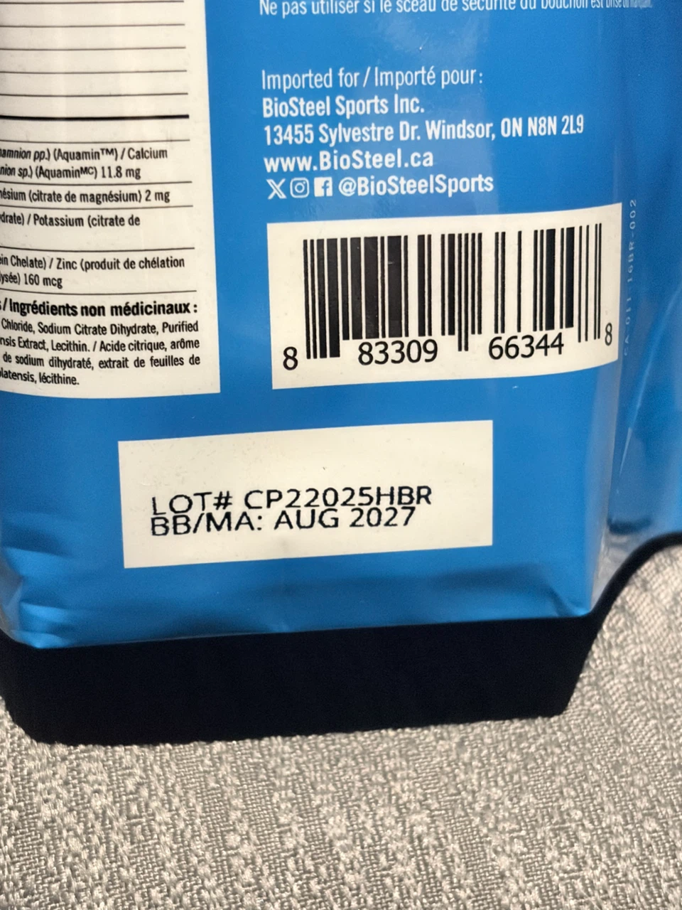 BioSteel Hydration Mix - Blue Raspberry - 16 Servings - photo 2