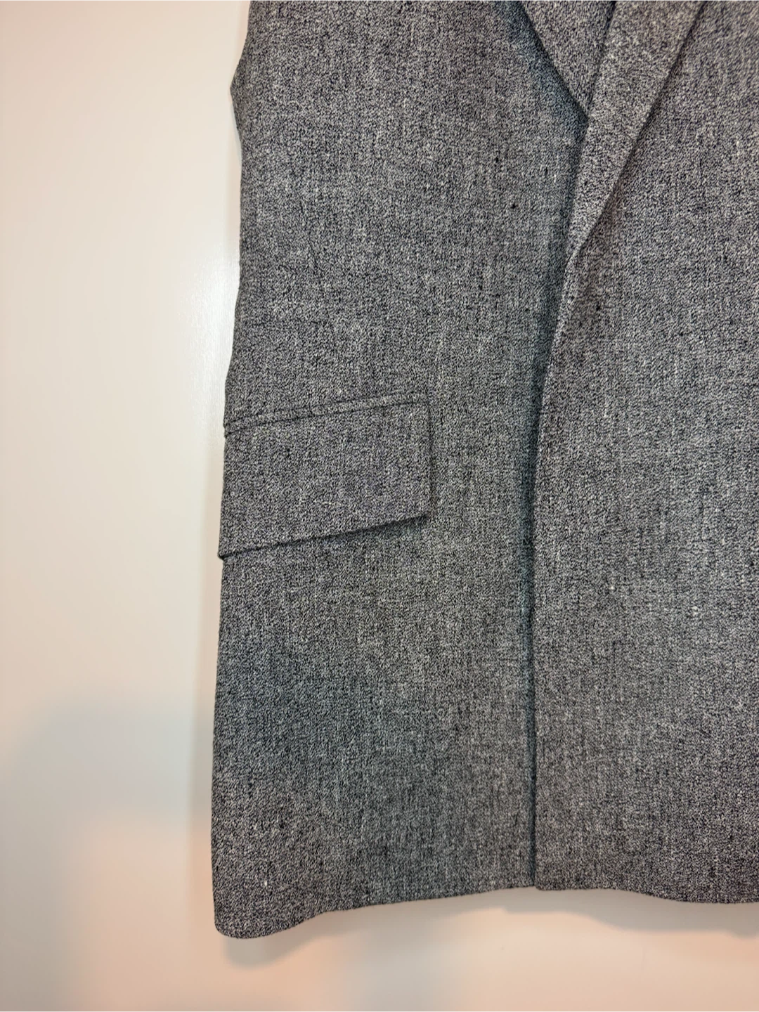 Theory Sideway Linen Crepe Belted Long Vest Gray Size 6 - photo 5