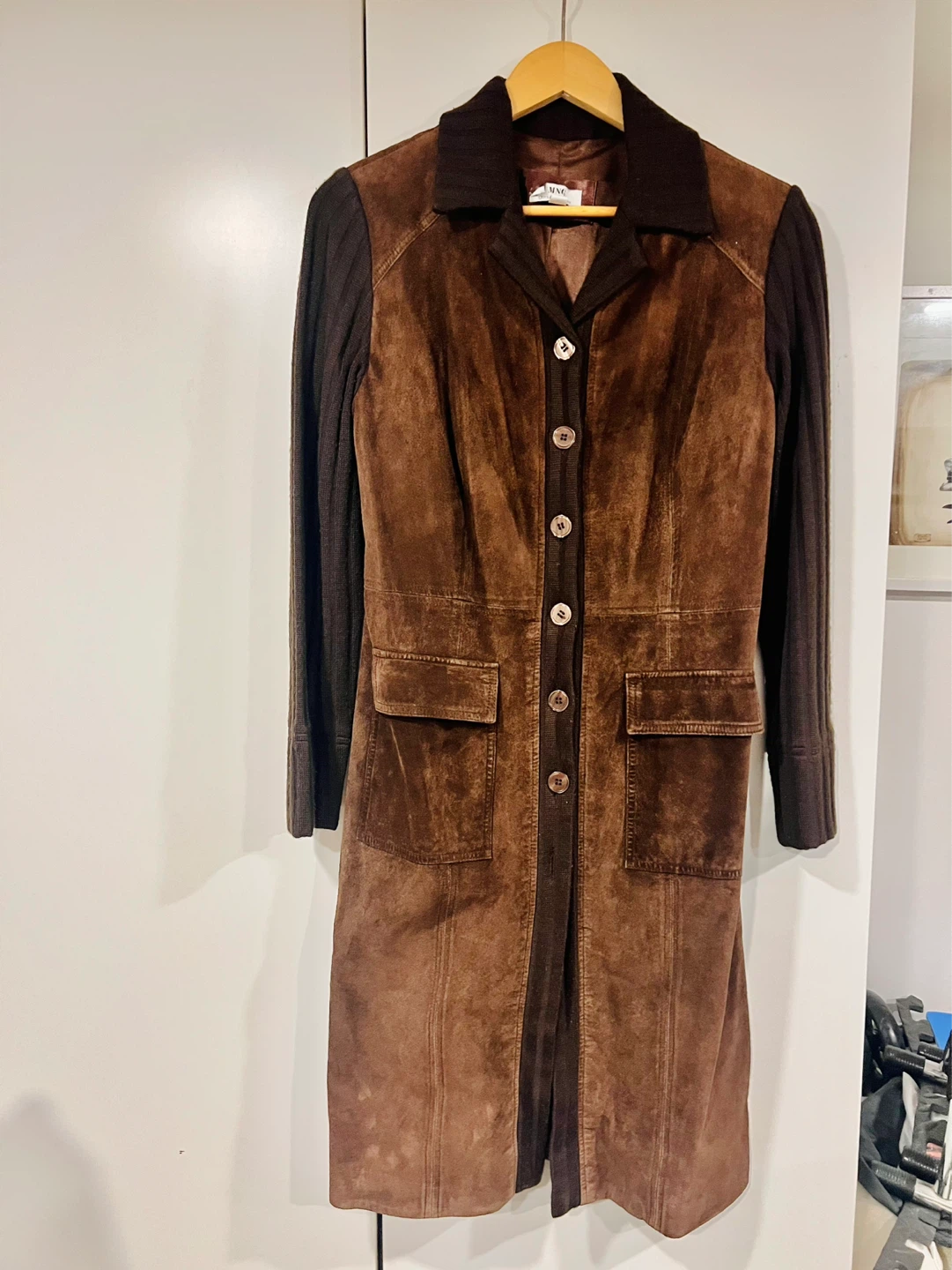 Mango Brown Suede and Knit Jacket