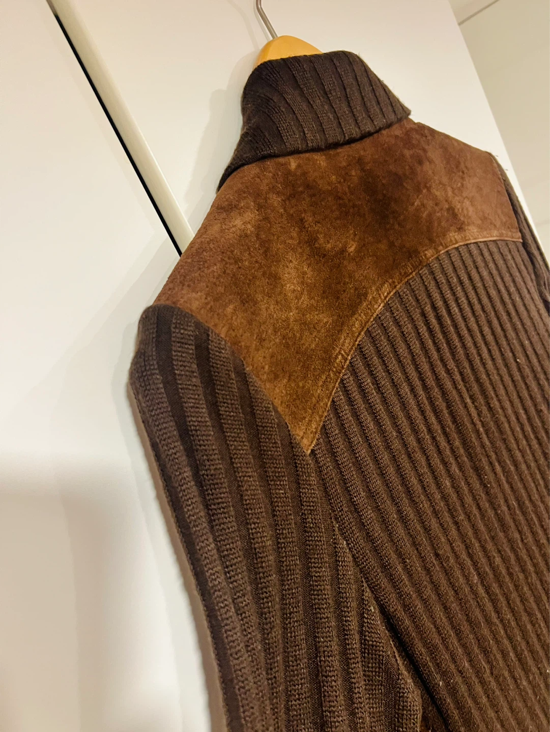 Mango Brown Suede and Knit Jacket - photo 3