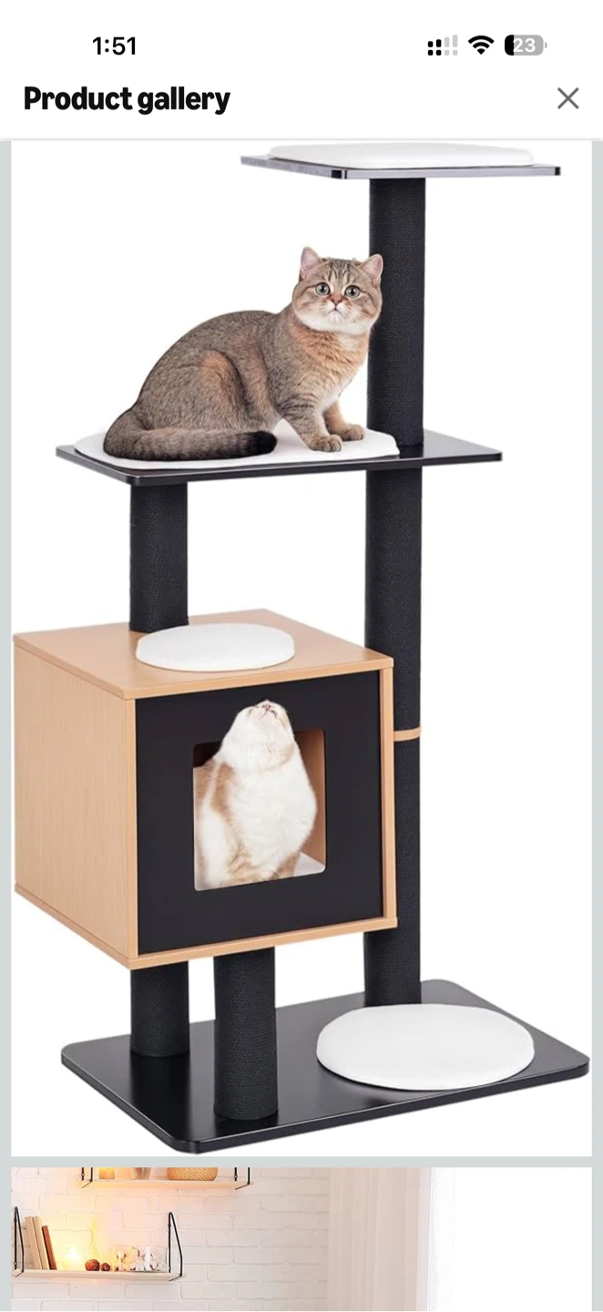 Modern Wooden Cat Tree | Cat Condo | Pickup Only - photo 3