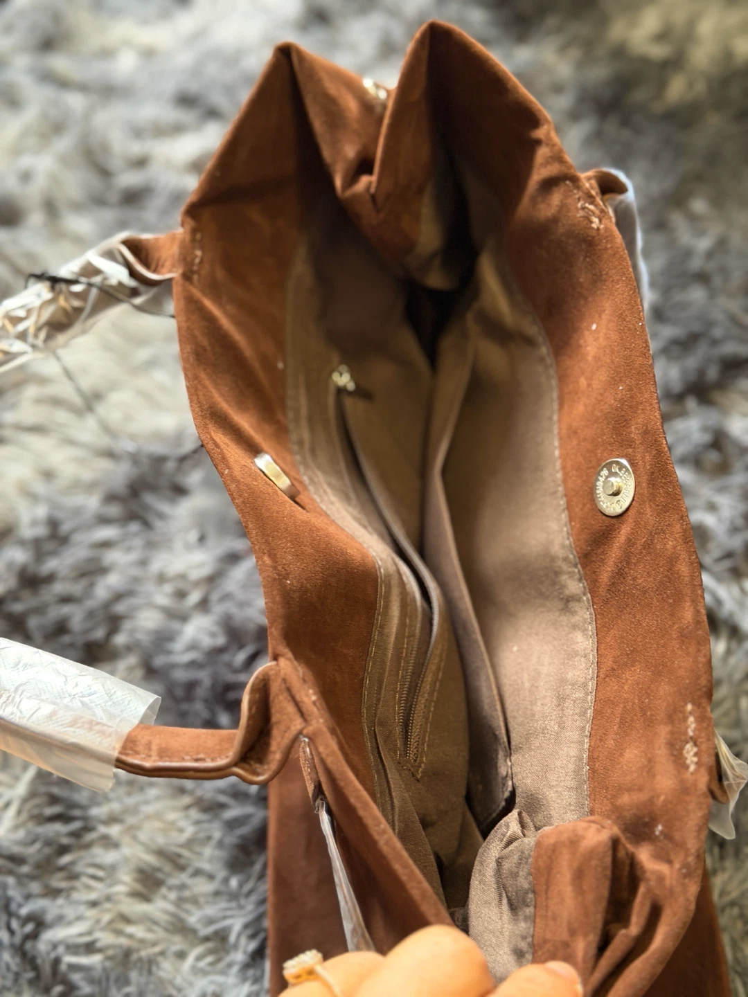 Brown Suede Tote Bag - photo 2