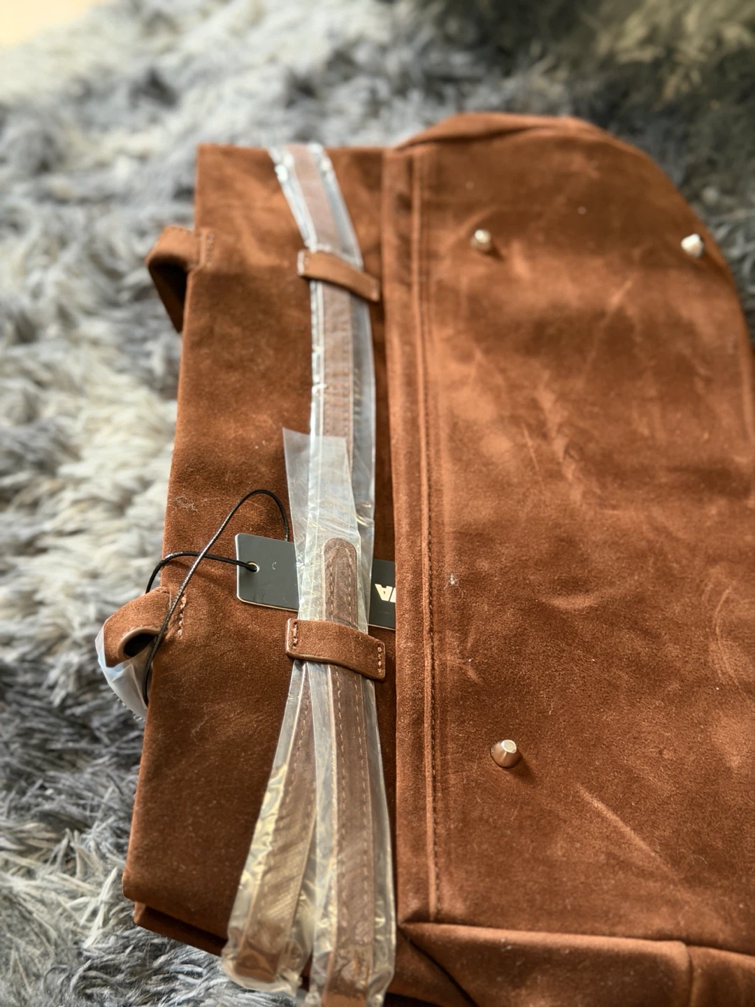 Brown Suede Tote Bag - photo 3