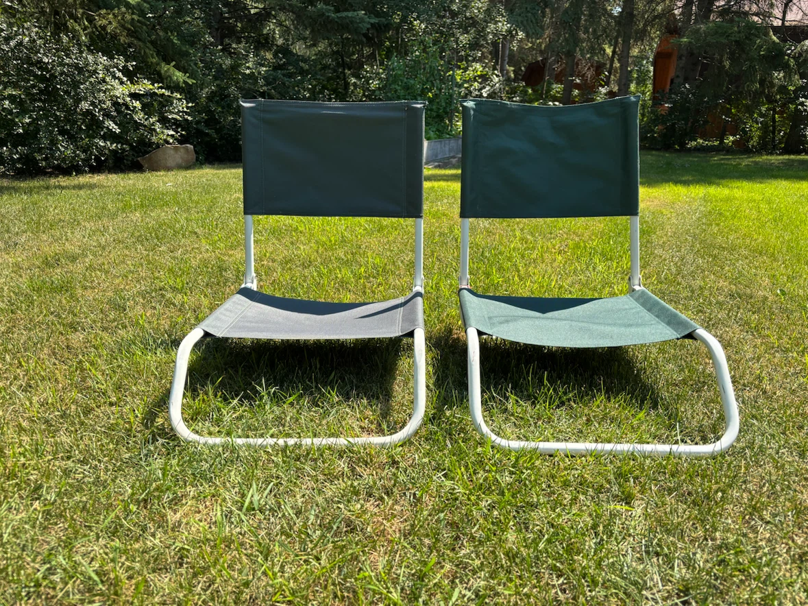 Set of 2 Green Outdoor Camp Chairs