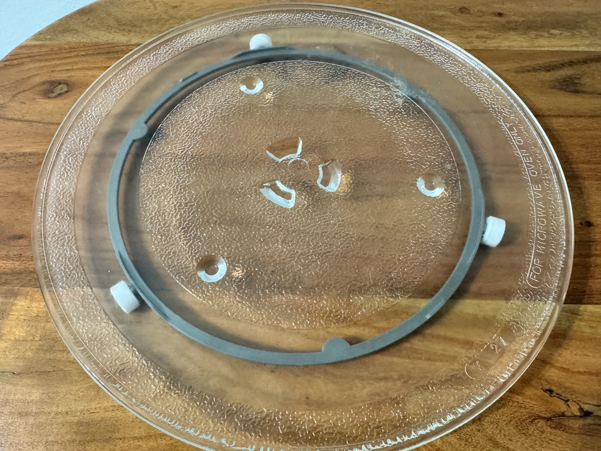 Microwave glass plate/ rotating plate with roller ring