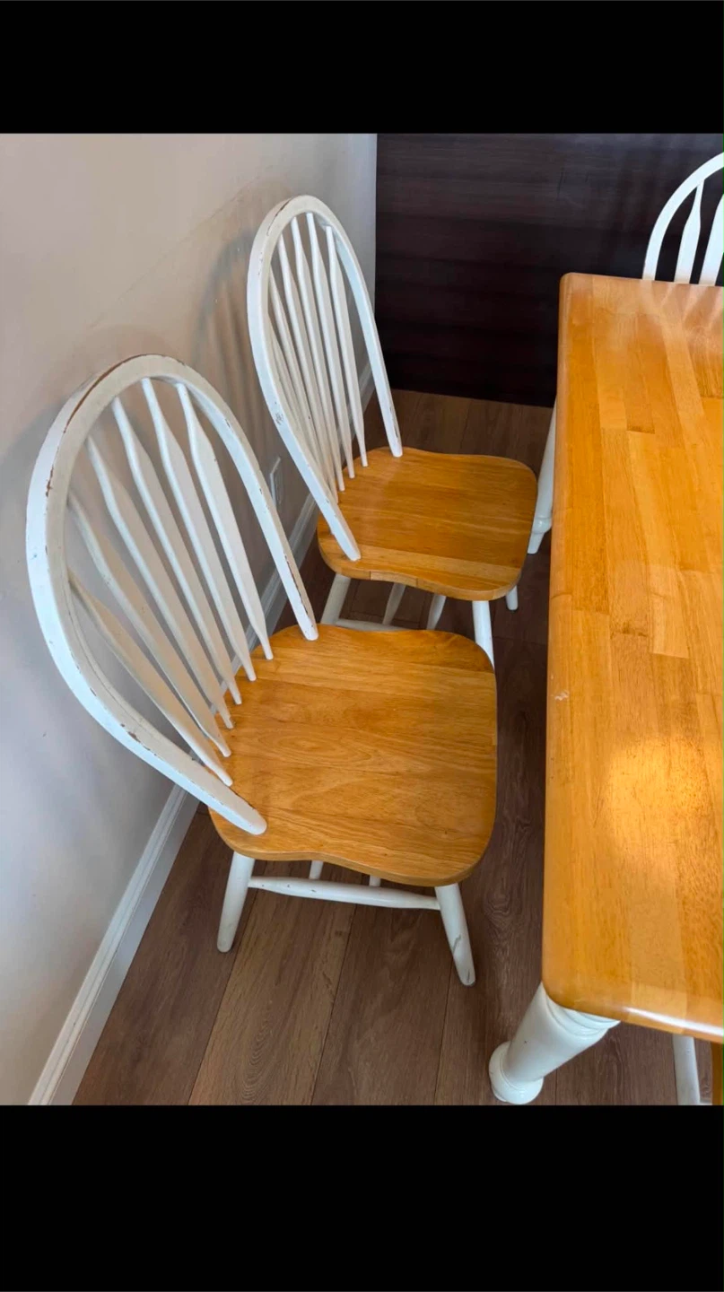 Wooden Dining Table with 4 Chairs - photo 2