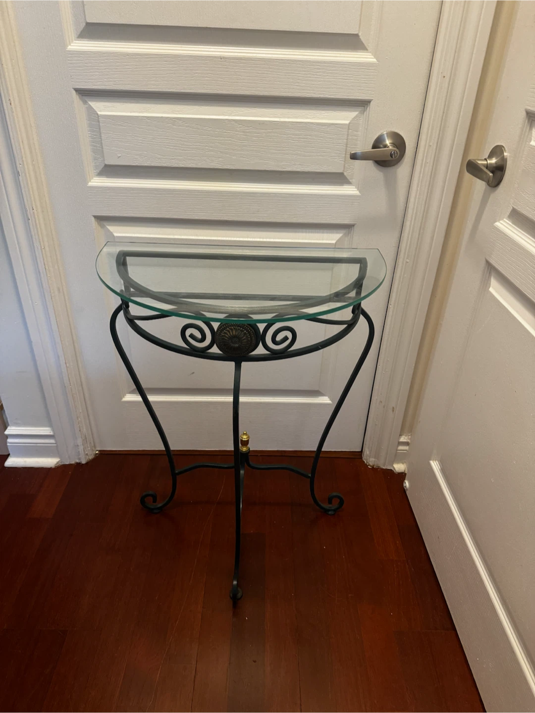 Console Table with Glass Top