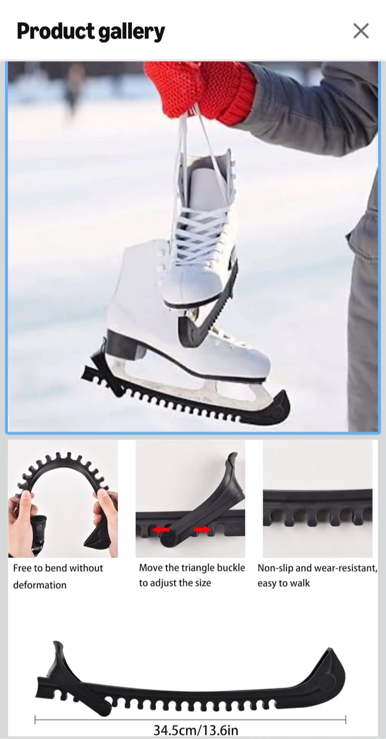Adjustable Skate Blade Guards - Black - photo 2