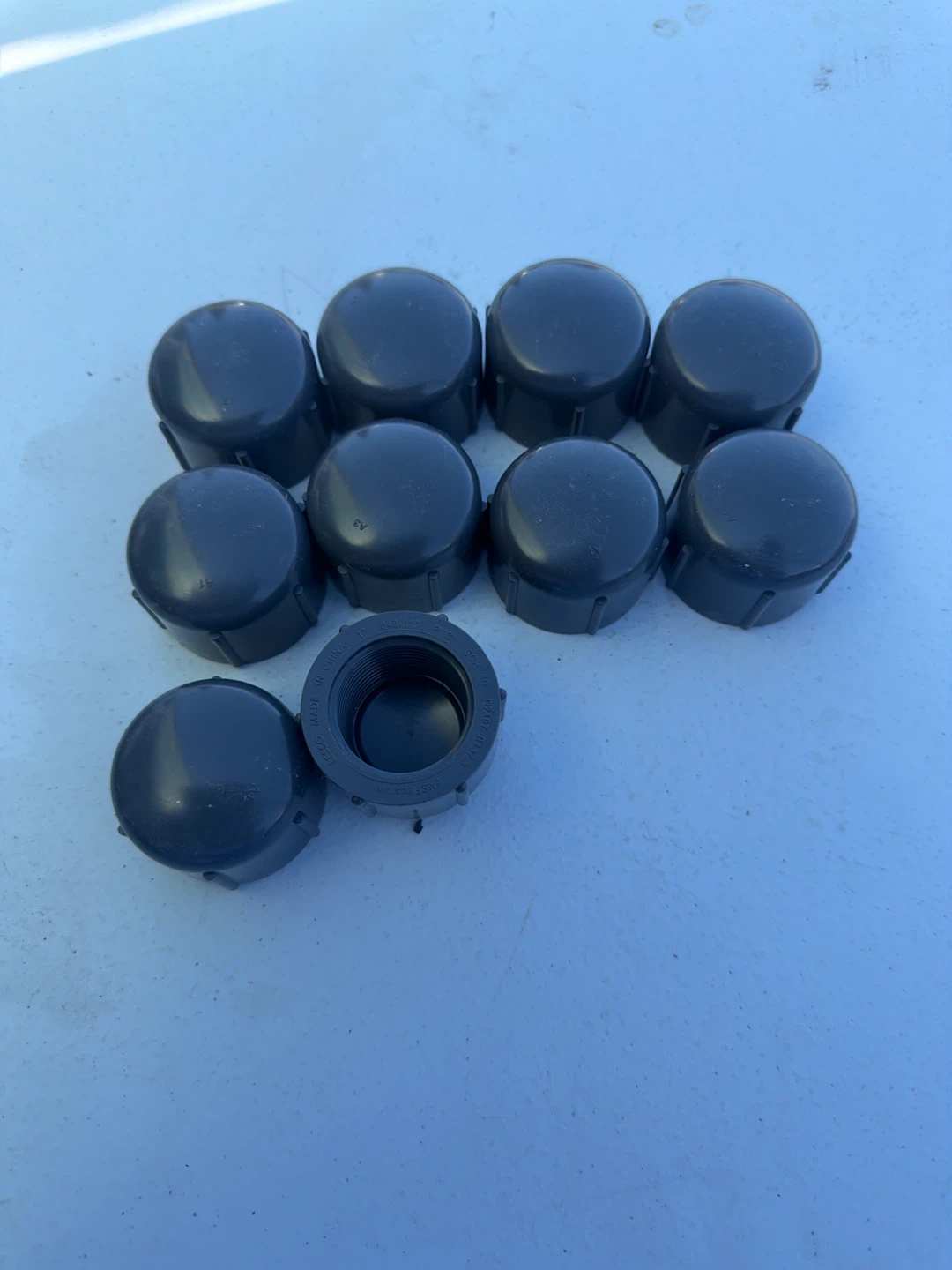 Lot of 10 PVC Pipe Caps