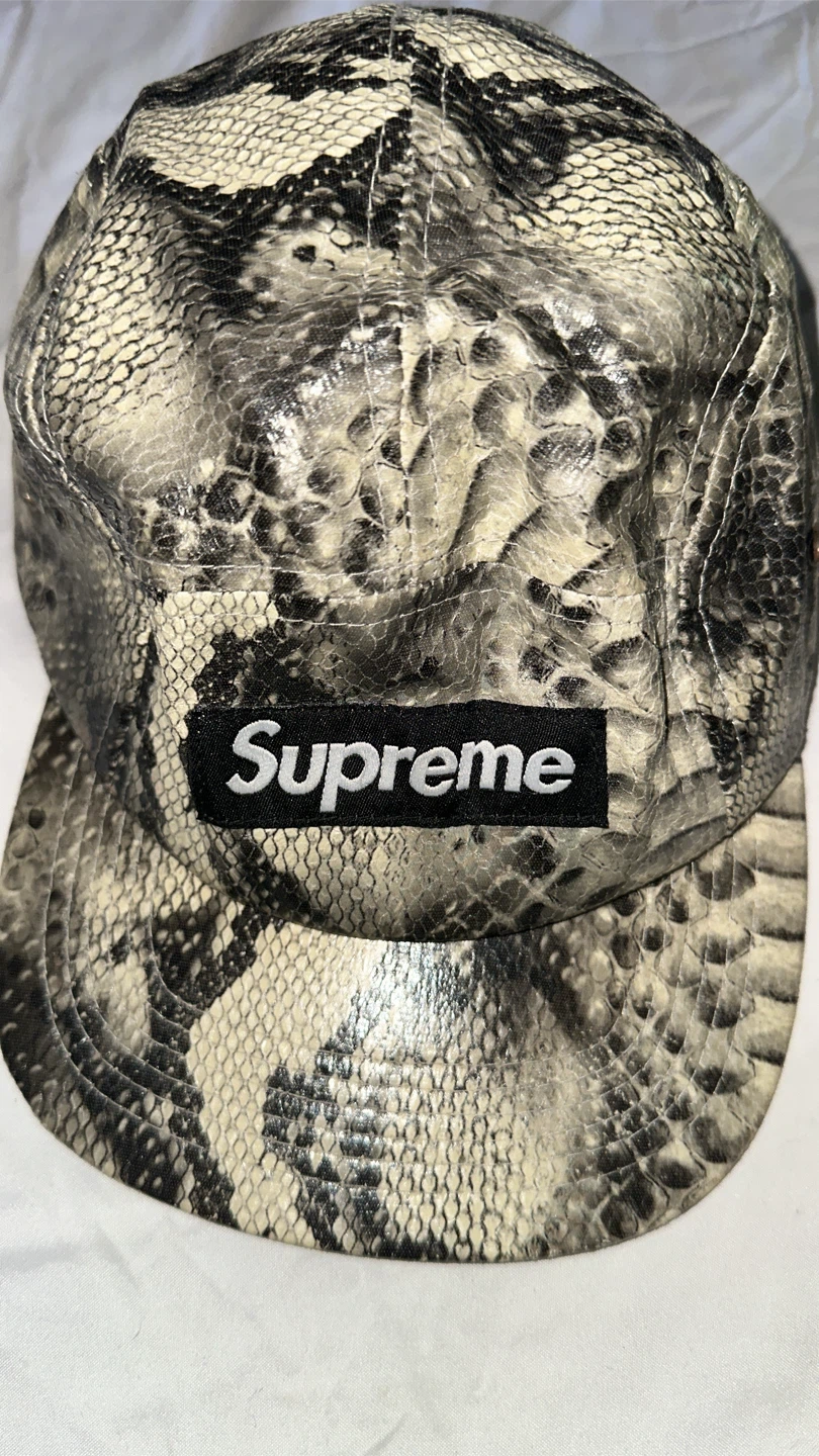 Supreme Snake Print 5-Panel Hat