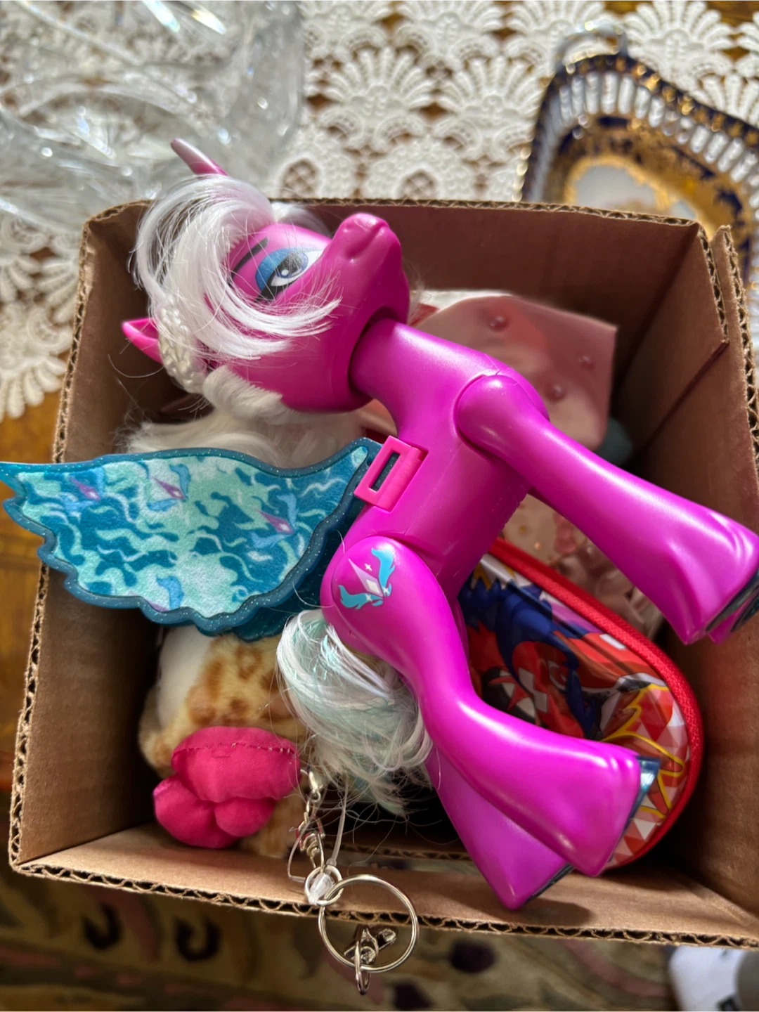 Box of mixed toys