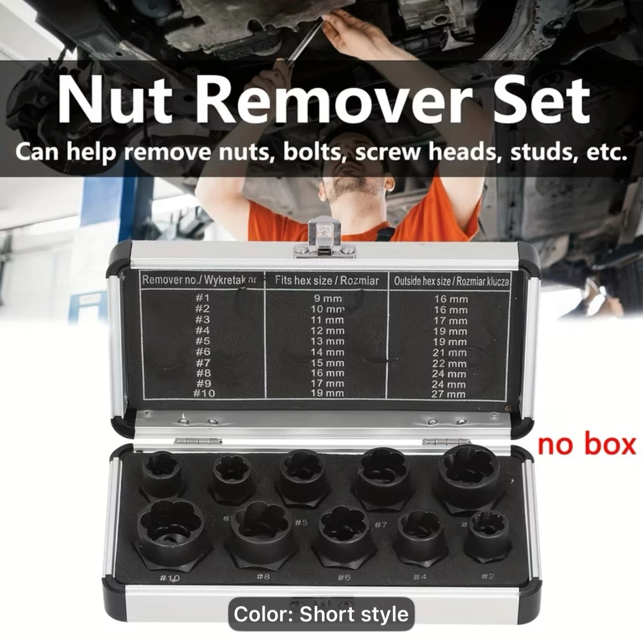 10pcs Bolt And Nut Removal Kit - photo 5