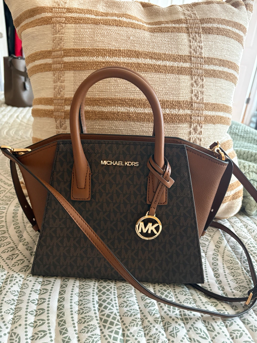Michael Kors Monogram Satchel Handbag