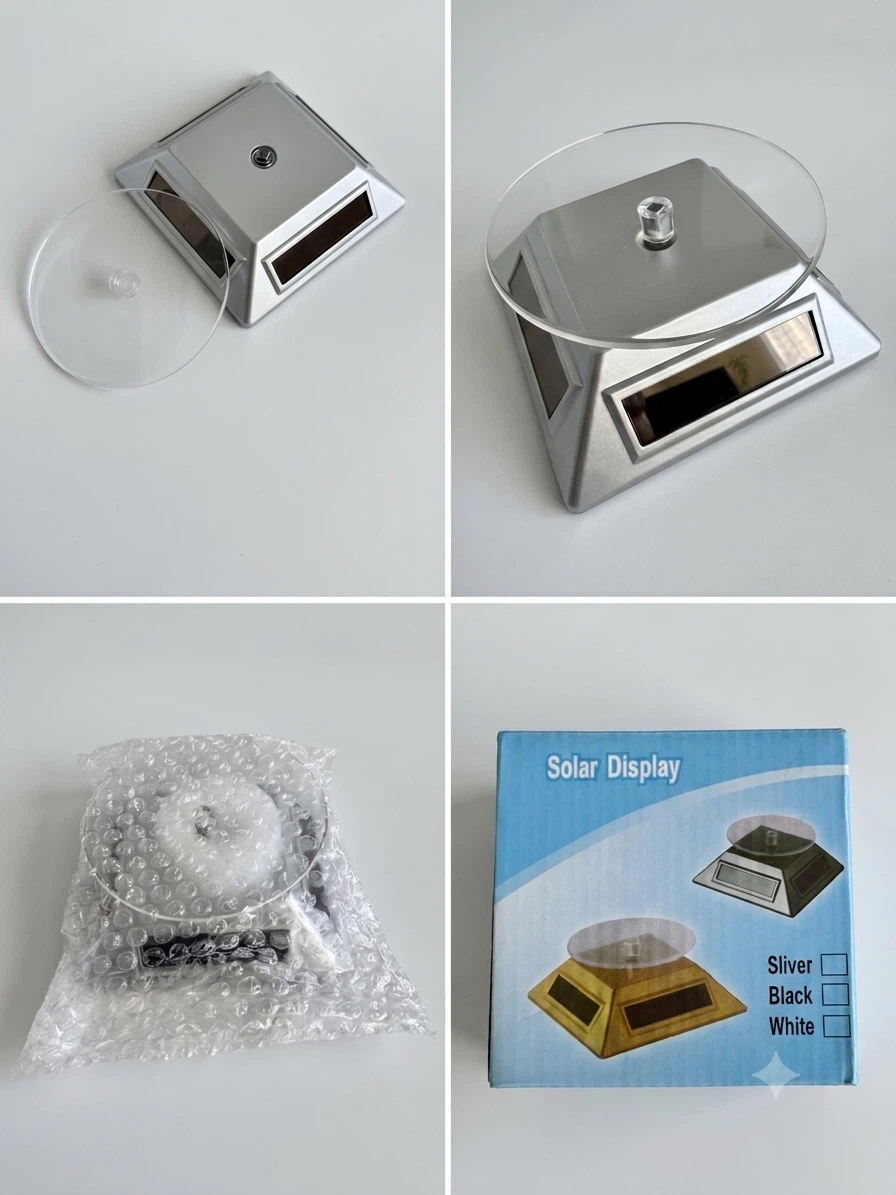 Brand New Solar-Powered Rotating Display Stand / Turntable - photo 2
