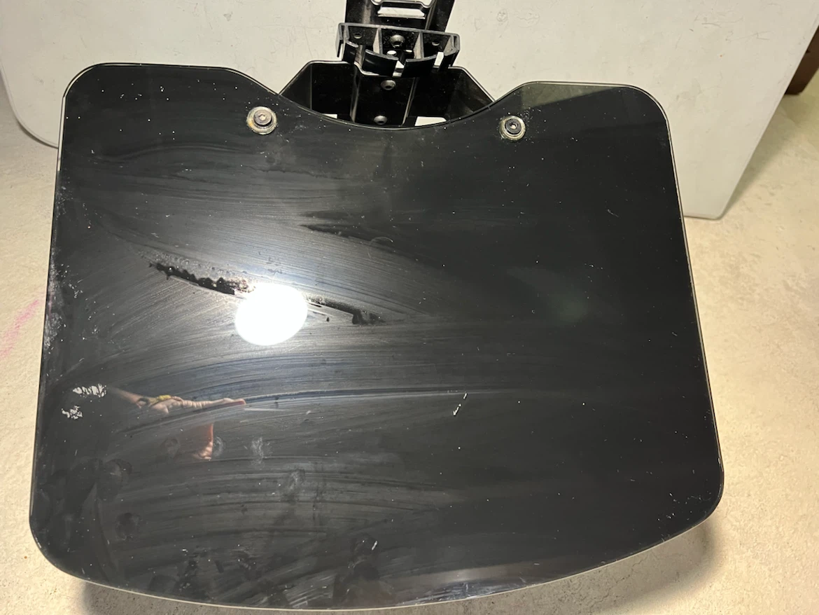 Black TV Stand Component Shelf - photo 3
