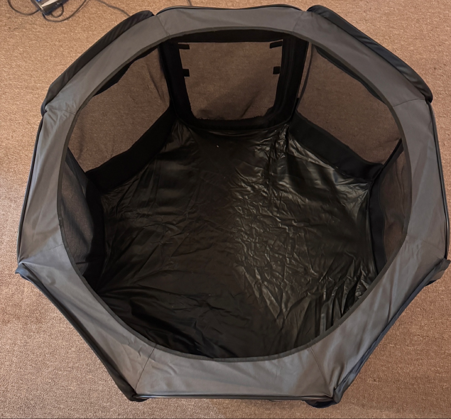 Portable Folding Pet Playpen / Exercise Pen – Dark Grey