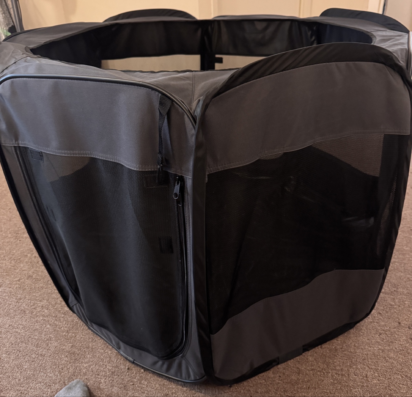 Portable Folding Pet Playpen / Exercise Pen – Dark Grey - photo 4