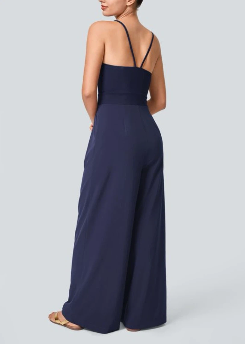 NWT Halara Patriot Blue Wide Leg Jumpsuit XS Tall - photo 2