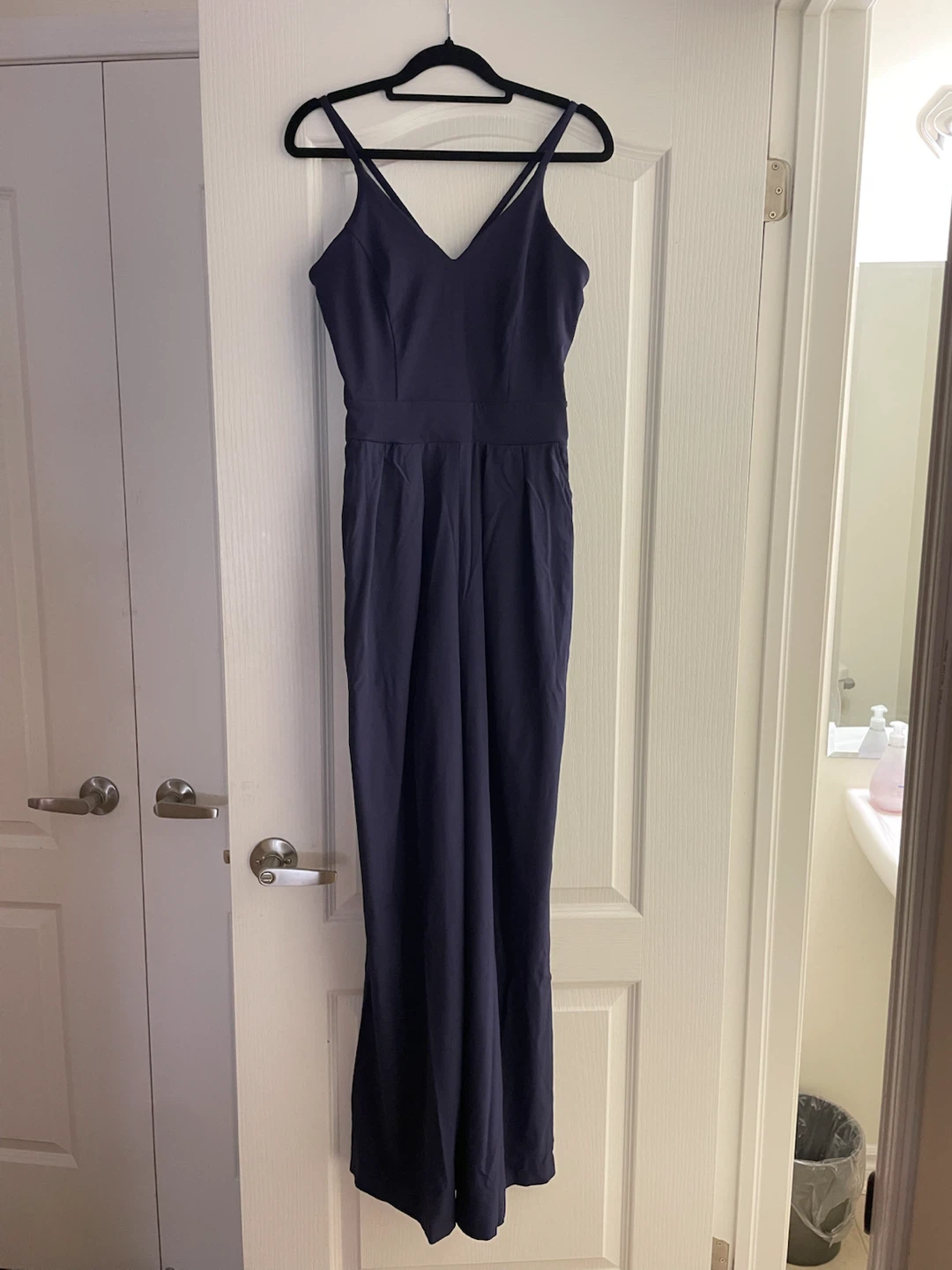 NWT Halara Patriot Blue Wide Leg Jumpsuit XS Tall - photo 5